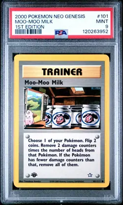 Moo-Moo Milk PSA 9 1st Edition Neo Genesis #101 2000 Pokemon Card - Image 1