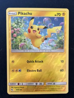 Pokemon TCG Card | Pikachu Reverse Holo 19/68 | Hidden Fates | Pack Fresh - Image 1