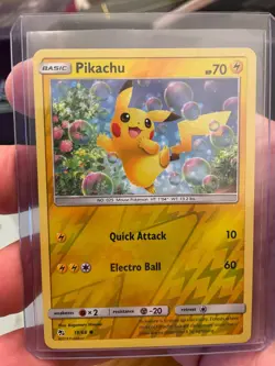 Pokemon Card Pikachu 19/68 Hidden Fates Reverse Holo Near Mint - Image 1