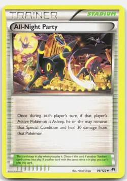 All-Night Party 96/122 Uncommon BREAKpoint Pokemon Near Mint - Image 1