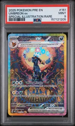 Umbreon ex 161/131 Prismatic Evolutions SIR MINT PSA 9 English 2025 - Image 1