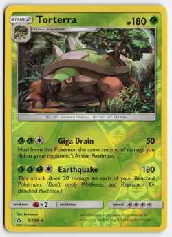 Torterra 9/156 Holo Rare Ultra Prism Pokemon Reverse Holo Lightly Played - Image 1