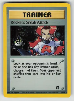 Rocket's Sneak Attack 16/82 Holo Rare Team Rocket Pokemon Unlimited Holo NM - Image 1