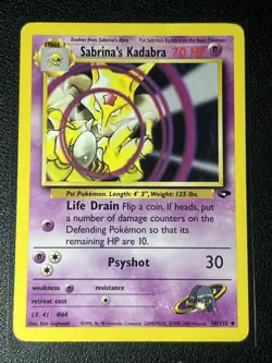 2000 Pokemon Gym Challenge Sabrina's Kadabra #58/132 - Image 1