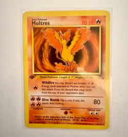 🔥 Pokemon Moltres 27/62 1ST EDITION 1999 Fossil 🔥 Mint - Image 1