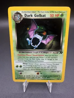 Pokemon TCG Dark Golbat 7/82 Team Rocket Holo Rare MP - Image 1