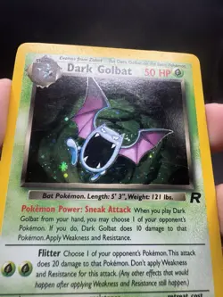 Pokemon TCG Dark Golbat 7/82 Team Rocket Holo Rare MP - Image 3