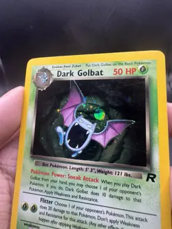 Pokemon TCG Dark Golbat 7/82 Team Rocket Holo Rare MP - Image 4