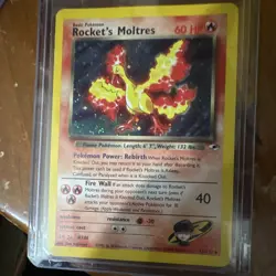 Rockets Moltres 12/132 Gym Heroes Holo Rare English - Image 1