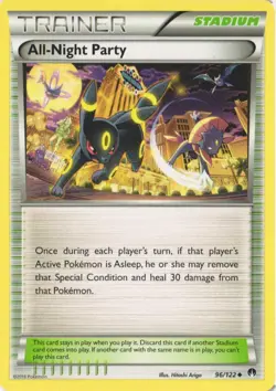 All-Night Party 96/122 Uncommon BREAKpoint Pokemon Near Mint - Image 1