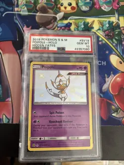 Poipole SV19/SV94 PSA 10 GEM MT 2019 Pokemon S & M Hidden Fates FA Card TCG - Image 1