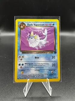 Dark Vaporeon 45/82 Team Rocket Pokemon Unlimited NM NonHolo - Image 1