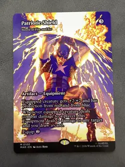 Patriotic Shield - Sword of Fire and Ice (Borderless) Marvel Universe... - Image 1