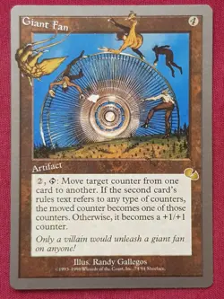 Magic The Gathering UNGLUED GIANT FAN artifact card MTG - Image 1