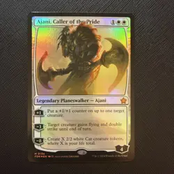 Ajani, Caller of the Pride Foil M Foundations 134 NM - Image 1