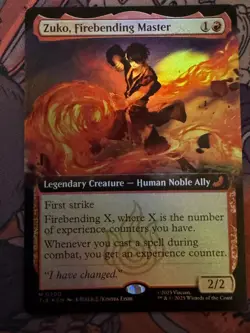 Zuko, Firebending Master (Extended Art) 200 Avatar: The Last Airbender Foil NM - Image 1