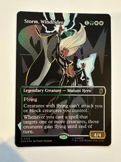 MTG Marvel Super Heroes Storm, Windrider Borderless Foil NM - Image 1