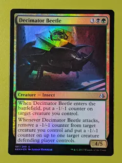 FOIL Decimator Beetle x1 Amonkhet 1x Magic the Gathering MTG - Image 1