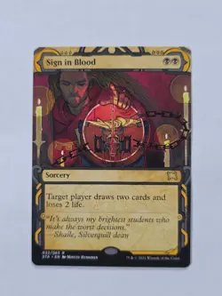 MTG Magic Sign In Blood STA Rare Mystical Archives Black Sorcery NM - Image 1