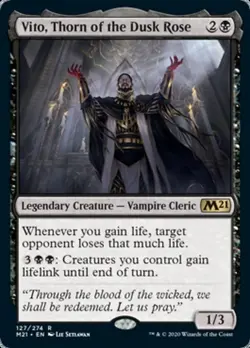 mtg magic 2021 m21 vito thorn of the dusk rose ENGLISH epine de la du crepuscule - Image 1