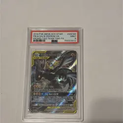 Pokemon Pikachu & Zekrom GX Black Star Promo TCG Card Full Art SM168 - Image 1