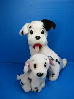Vtg Disney World 101 Dalmatians Plush Lot of 2 Stuffed Animals - Image 1