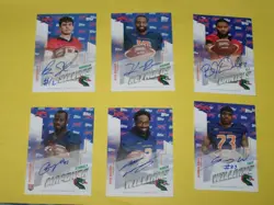 (6) 2020 TOPPS XFL SEATTLE DRAGONS AUTO LOT - SILVERS, DANIELS, REYNOLDS - RARE! - Image 1