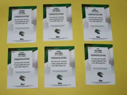 (6) 2020 TOPPS XFL SEATTLE DRAGONS AUTO LOT - SILVERS, DANIELS, REYNOLDS - RARE! - Image 2