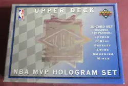 1993 UPPER DECK NBA MVP HOLOGRAM SET, 36 CARDS, UNSEALED, MICHAEL JORDAN + - Image 1
