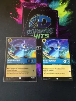 Disney Lorcana Wilds Unknown Merryweather 139/204 Foil NM + Non foil LP Set - Image 1