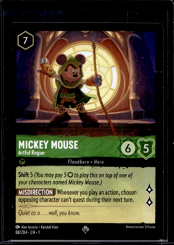 Disney Lorcana The First Chapter Mickey Mouse Artful Rogue Non Foil 88/204 - Image 1