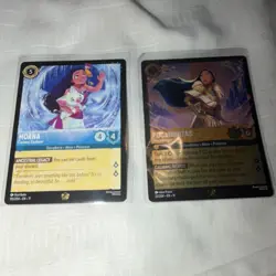 Disney lorcana winterspell 2-Card Lot - Moana non foil ,cold foil Pocahontas - Image 2