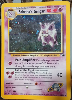 Sabrina's Gengar 14/132 Holo Rare Gym Heroes | Halo Swirl (DMG) - Image 1