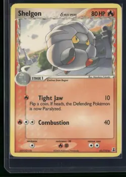 Shelgon 53/113 Uncommon Delta Species Pokemon Lightly Played - Image 1
