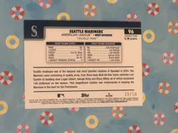 2025 Topps Series 1 Seattle Mariners 29/50 Gold Rainbow Foil #96 Team Card - Image 2