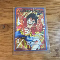 Monkey D. Luffy Mirabat Super Fierce Battle Omega Rare Promo Card Used - Image 1
