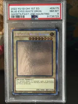 Blue-Eyes White Dragon Ghost Rare 1st Ed GFP2-EN175 PSA 8 🔥 - Image 2