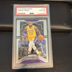 2019-20 Panini Prizm LeBron James Base #129 PSA 10 Gem Mint Lakers - Image 1