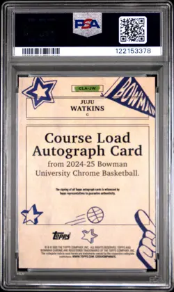 JUJU WATKINS RC 2024 BOWMAN U CHROME COURSE LOAD ROOKIE AUTO PSA 10 GEM MINT - Image 2