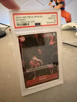 2024 One Piece Card Game OP09 Shanks Alt Art Foil SR OP09-004 PSA 10 ENG - Image 3