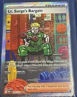 Lt. Surge's Bargain 185/132 ME01 Mega Evolution Full Art Holo SIR - Image 1