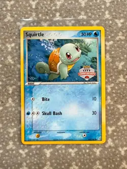 2006 POKEMON LEAGUE & CHAMPIONSHIP CARDS SQUIRTLE PROMO STAMPED 63/100 RARE - Image 1