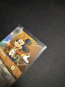 2023 Disney Lorcana Mickey Mouse #18/P1 D100 Holo Enchanted Signed - Image 5