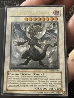 Yugioh Infernity Doom Dragon THSD 1st Ed Ultimate Rare! - Image 2
