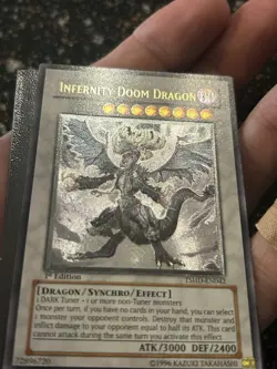 Yugioh Infernity Doom Dragon THSD 1st Ed Ultimate Rare! - Image 3