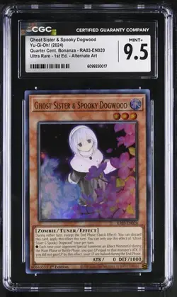 Ghost Sister & Spooky Dogwood *CGC 9.5* POP 1 *Ultra Rare* RA03-EN020 * Alt Art - Image 1