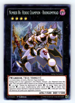 Yugioh Number 86: Heroic Champion WSUP-EN022 Secret Rare - NM 💎 - Image 1