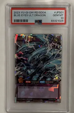 Yu-Gi-Oh! Rush Duel PSA10 Blue-Eyes Ultimate Dragon RD/SD0A-JPS01 Over Rush Rare - Image 1