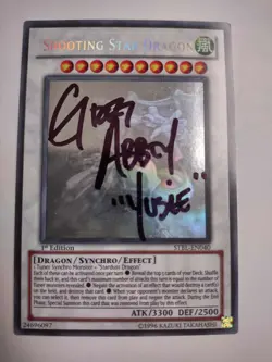 YuGiOh Greg Abbey Signed 1st Edition Shooting Star Dragon Ghost Rare STBL-EN040 - Image 1