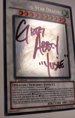 YuGiOh Greg Abbey Signed 1st Edition Shooting Star Dragon Ghost Rare STBL-EN040 - Image 3